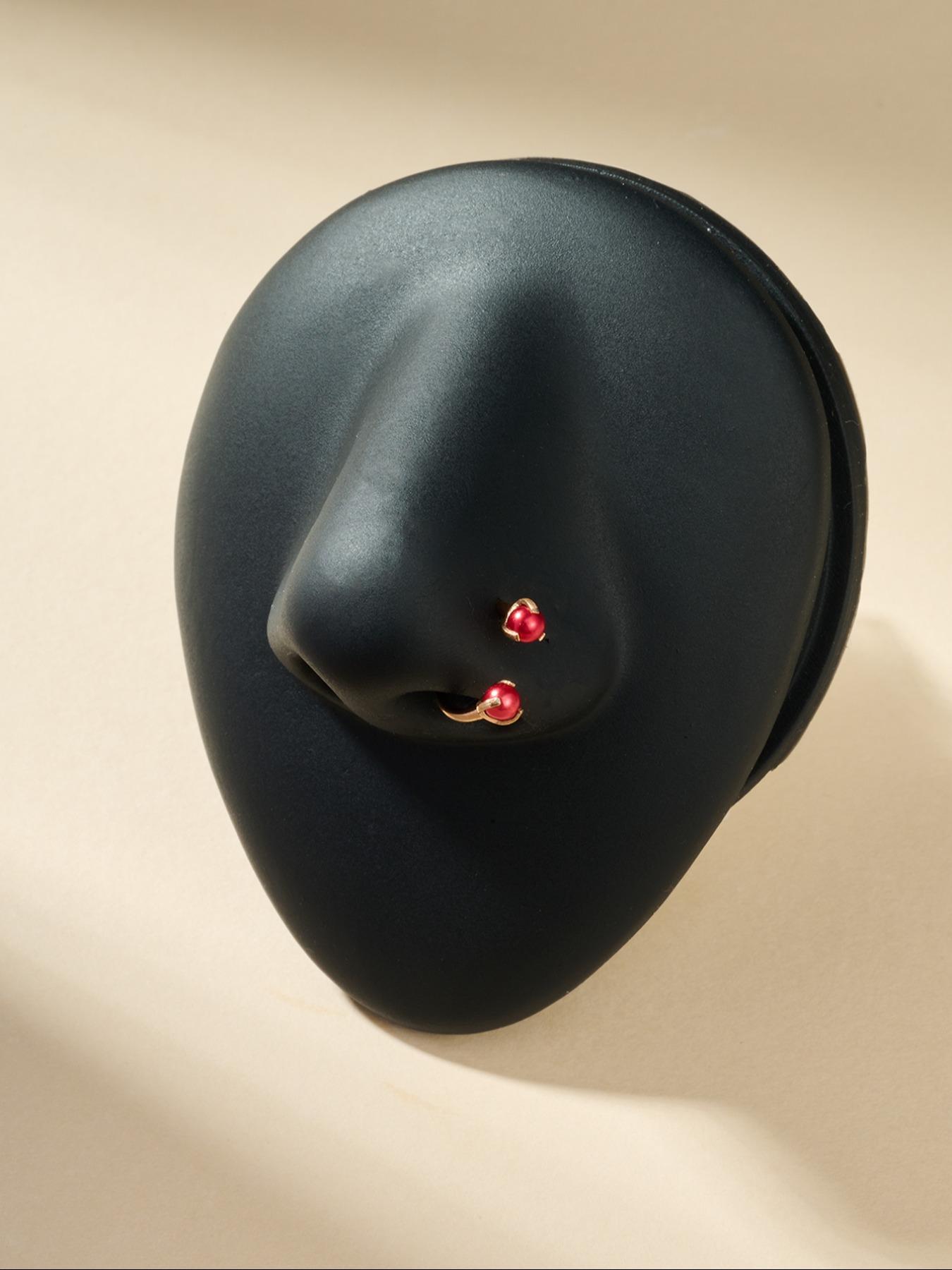 Stainless Steel Nose Ring, Horseshoe Design, Septum Piercing, Hypoallergenic Piercing Jewelry for Men & Women, Halloween Festival Accessories