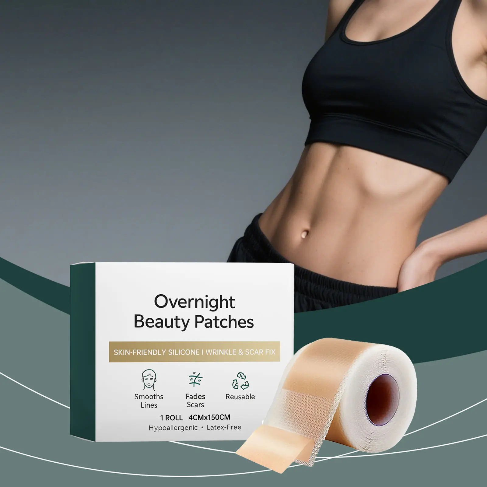 MOSMIA Skin Care Patch, Mild Nourishment to Care for Soft, Elastic, Moist and Glowing Body Skin, Daily Skin Care Patch