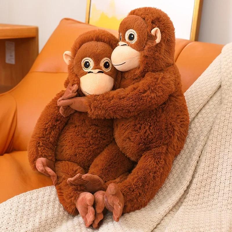 Cute Hugging Monkey Plush Toy Soft Stuffed Animal Pillow for Kids Gift