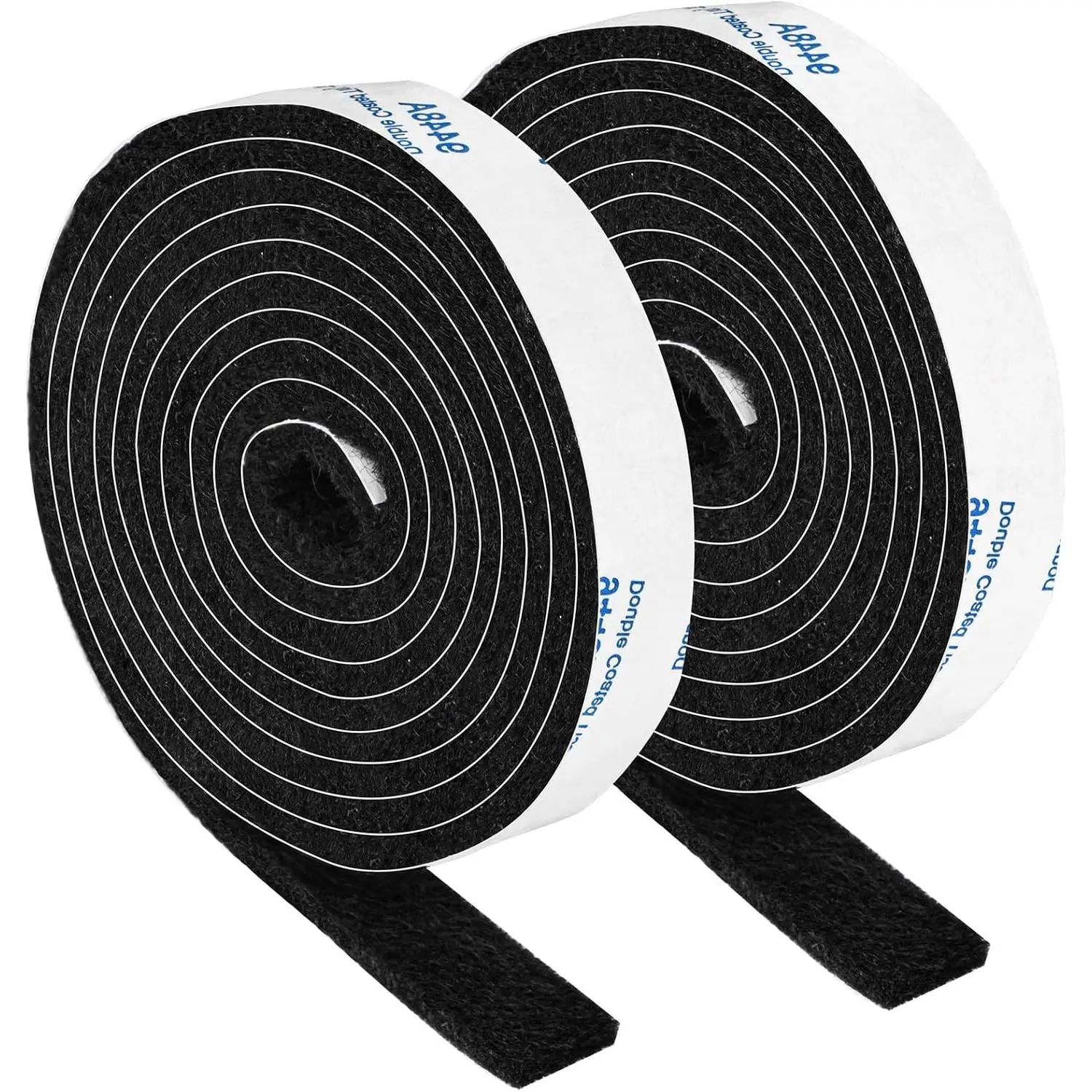 Felt Strips with Adhesive Backing, Felt Tape with Adhesive Backing, Felt Furniture Strips 2 Pack Roll 1/2x 60 Inches Black, Felt Strips for Furniture