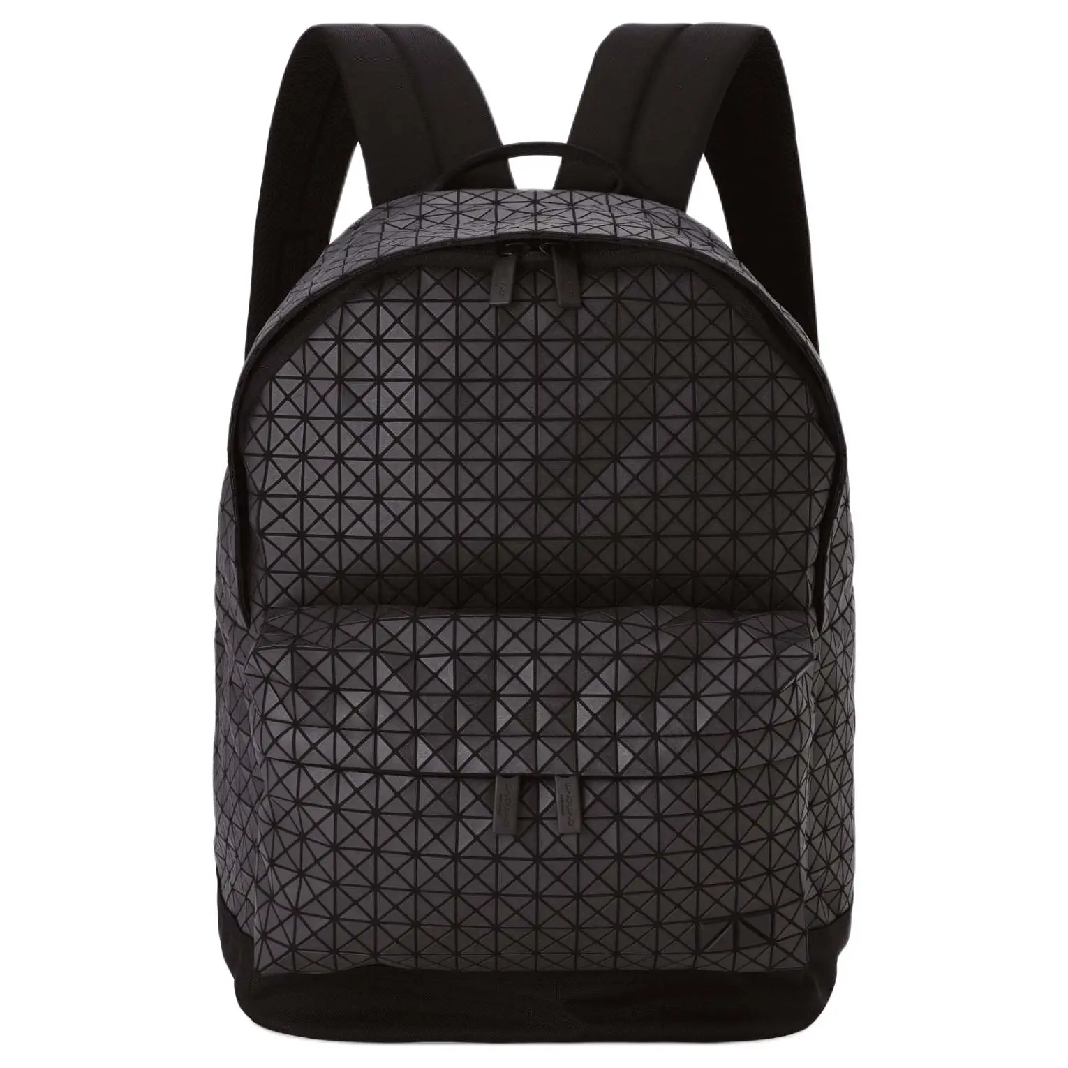 Issey Miyake Daypack for Men and Women – Diamond-Quilted Leather Backpack in Matte Black