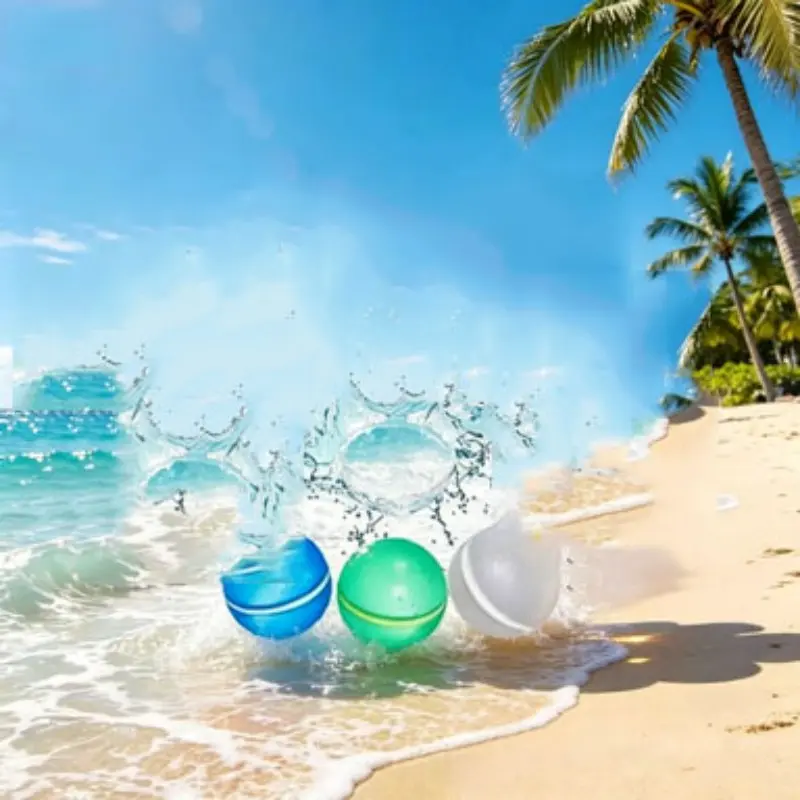 10/5/3pcs Reusable Easy to Fill Water Balloons, Silicone Water Balls for Outdoor Pool Fun, Perfect for Leisure and Entertainment Activities
