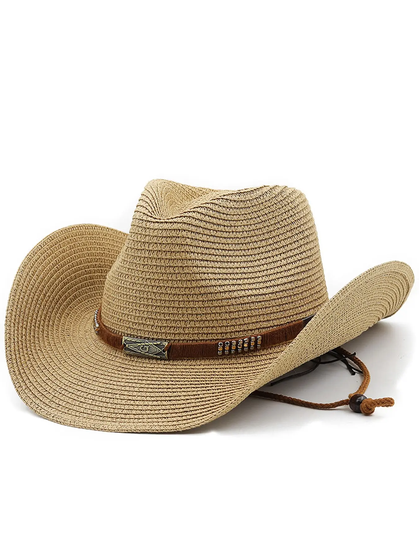 Light straw teardrop cowboy hat, Cowgirl Hat, breathable wide brim sun hat, unisex western hat for riding beach travel, Breathable outdoor hat