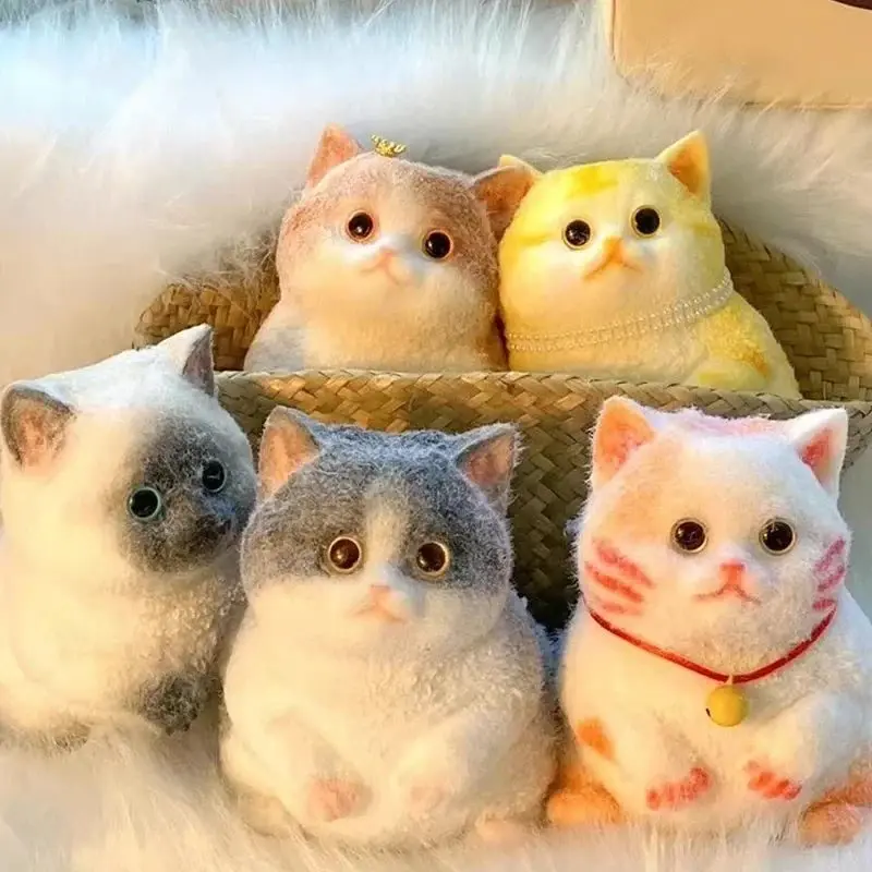 Kawaii Cat Squishy Toy | Soft Silicone Stress Relief & Anxiety Buddy | Cute Desk Decor Gift for Kids & Adults
