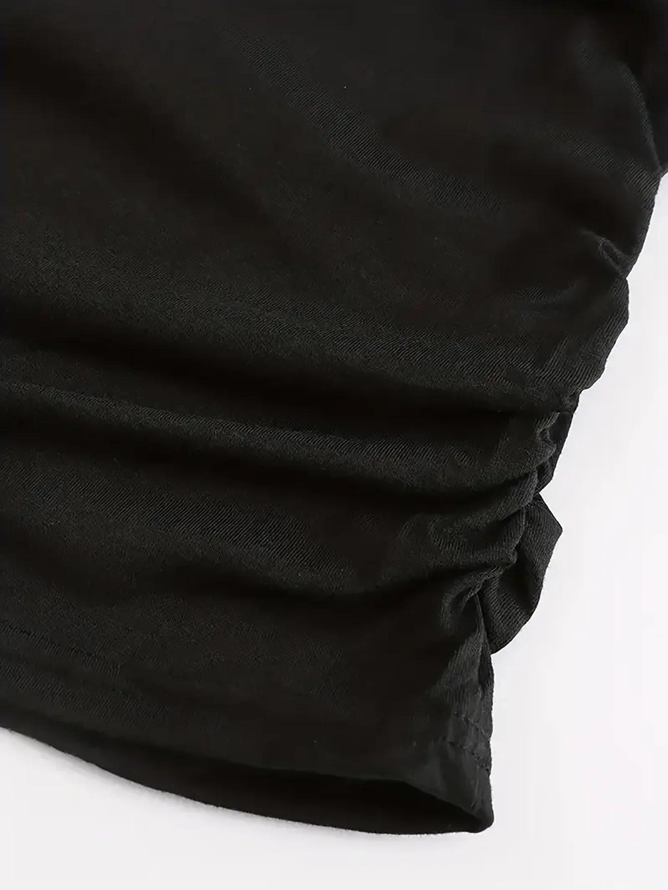 Maternity short-sleeve top, summer black T-shirt, casual blouse, maternity clothing