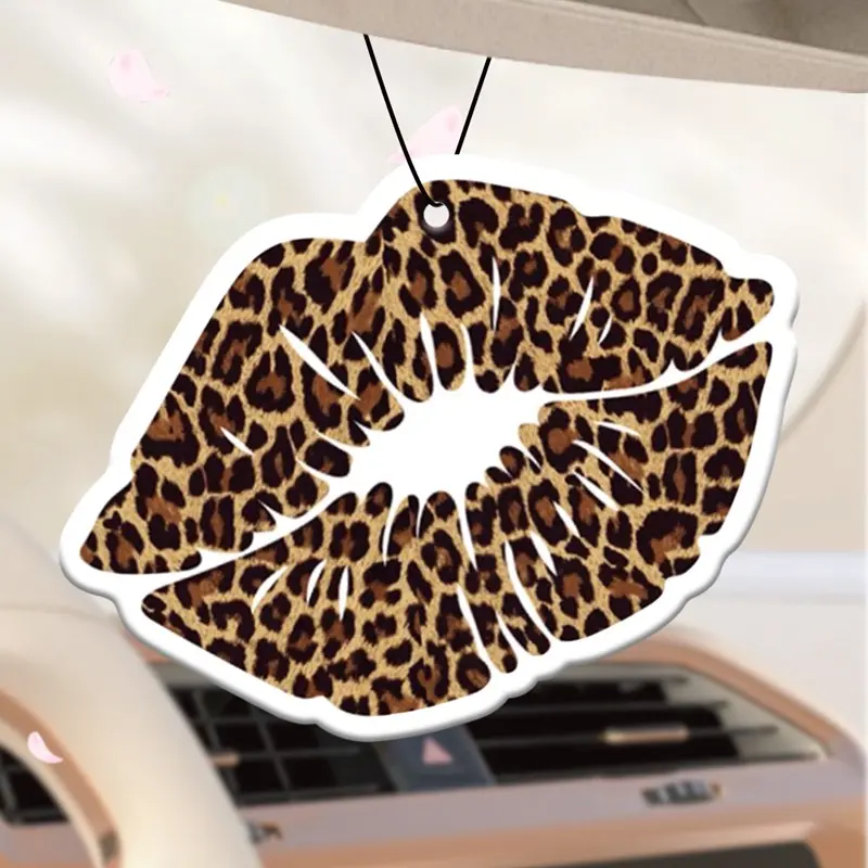 Leopard Print Car Air Freshener, Natural Plant Extract, Alcohol-Free, Long Lasting 60-90 Days, Heat Resistant, Non-Toxic, Multipurpose Aroma Sheet