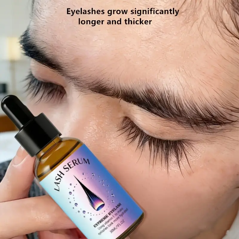 Brow and Lash Care Essence, Nourishing Oil with Biotin, Turmeric, Rosemary, Natural Ingredients, Long-Lasting Results, Single Item