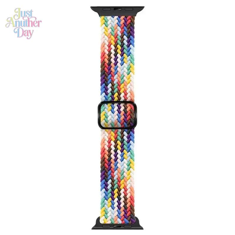 Braided Elastic Apple Watch Band – Stretch Strap (38–49mm, Series & Ultra)