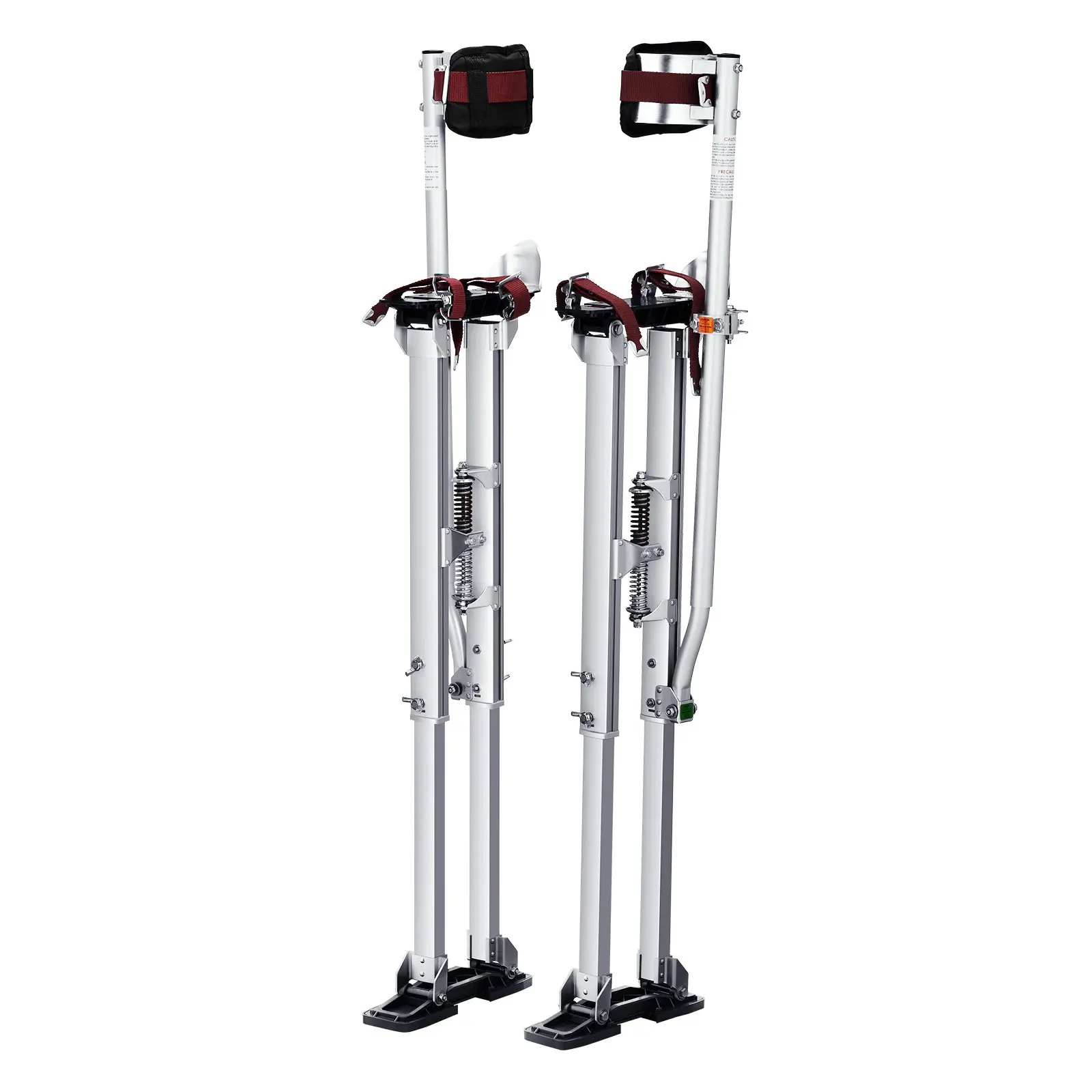 【DealsForYouDays】VEVOR Drywall Stilts, 36''-50'' Adjustable Aluminum Tool Stilts with Protective Knee Pads, Durable and Non-slip Work Stilts for Sheetrock Painting, Walking, Taping, Silver