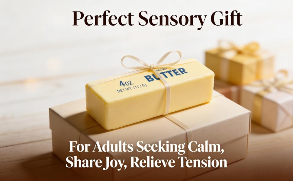 BINOK New Squeeze Ball Realistic Butter Stick Soft Squeeze Toys, Upgrade Stress Relief Fidget Toys Wet Slow Rebound Stress Relief Toy,Slow Rebound Cute Butter Squeeze Stress Balls (Beige+Beige) BINOK New Squeeze Ball Realistic Butter Stick Soft Squeeze Toys, Upgrade Stress Relief Fidget Toys Wet Slow Rebound Stress Relief Toy,Slow Rebound Cute Butter Squeeze Stress Balls (Beige+Beige)