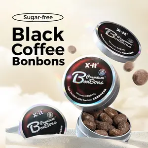 X-it Sugar-free Iced Coffee Candy 98g, Helps Wake You Up When Driving, Rich in VC, Mint Throat Drops, Snack Packaged 98g