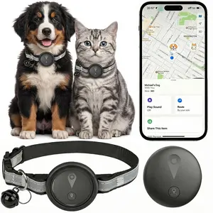 A GPS tracker specifically designed for cats and dogs real-time location tracking no monthly fees compatibility with iOS's "Find My" function adjustable pet activity tracker with a 360-degree reflective band suitable for small  medium and large pets