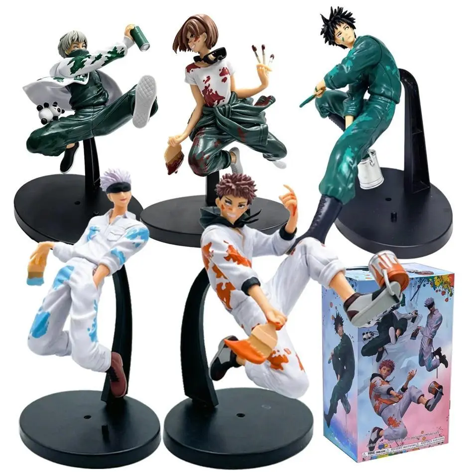 2026 new In Stock  Jujutsu Kaisen GRAFFITI BATTLE Fushiguro Megumi Kugisaki Nobara Panda Gojo Satoru Anime Figures Toys wholesale