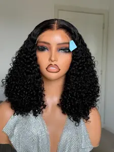 14-Inch Short Bob Wig, High-Quality Curly Hair, 180 Density, Lace Front, Pre-Stretched No Glue, Glueless Lace Wigs, Suitable for Daily Use
