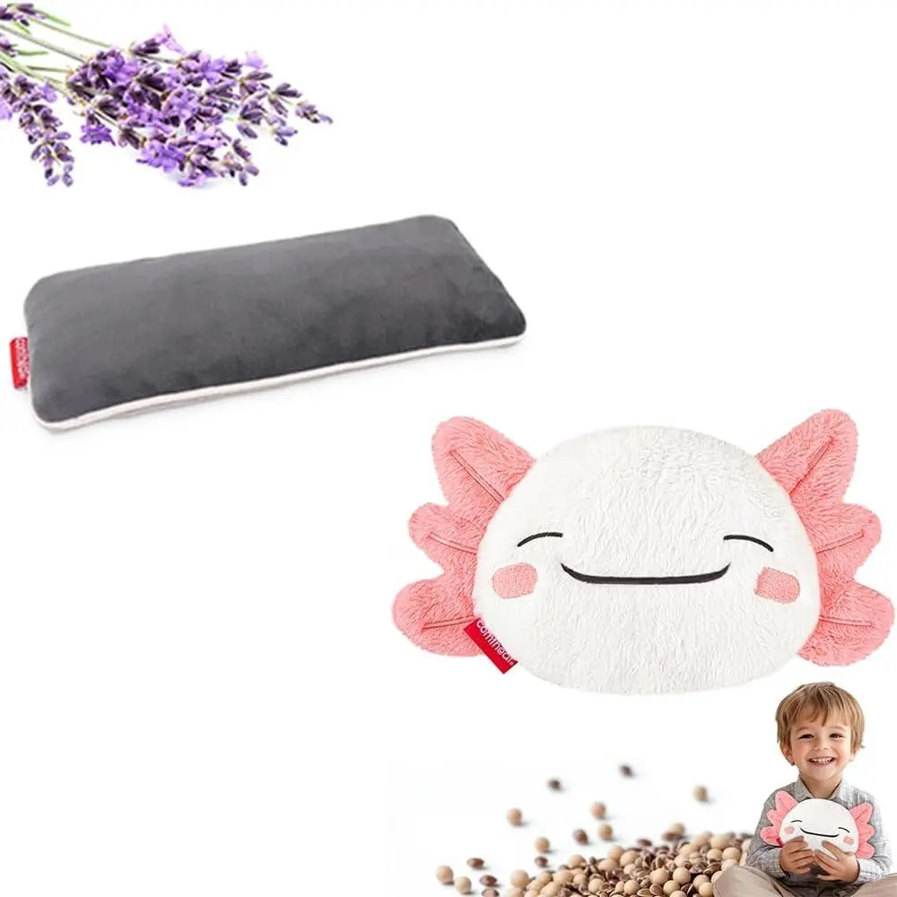 Lavender Weighted Eye Pillow - 9x3.7 in Unscented Microwave-Safe Bedding Pillow with Breathable Cloth, Long Lasting Natural Herbs Yoga Accessory, 45 Sec Heated Pain Relief Pad, Soothing