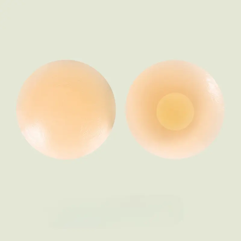 Women's Reusable Silicone Nipple Covers - Minimalist Solid Round Single Circular Nipple Patch Underwear for Women, Seamless Invisible Pasties, Sweatproof, Anti-Chafing for Strappy Tops, Swimwear