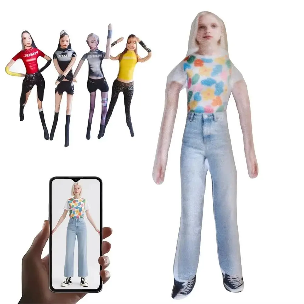 Custom Photo Doll Wacky Bendy Personalized Idol Fans Make Friend into a Posing Plushie Flexible Figure Prank Gifts