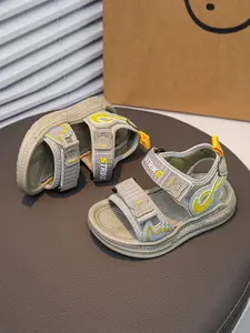 2026 New Trend Boys Functional Sports Sandals, Dual Velcro Adjustable Colorblock Mesh Breathable, Thick Sole Anti-Slip Soft Elastic