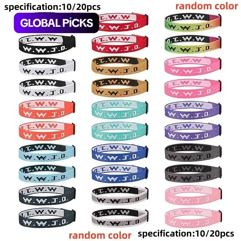 WWJD Bracelet Pack for Women & Men, Jesus Wristbands, Colorful Motivational Bracelets, Perfect Christmas Gifts #GLOBAL PICKS