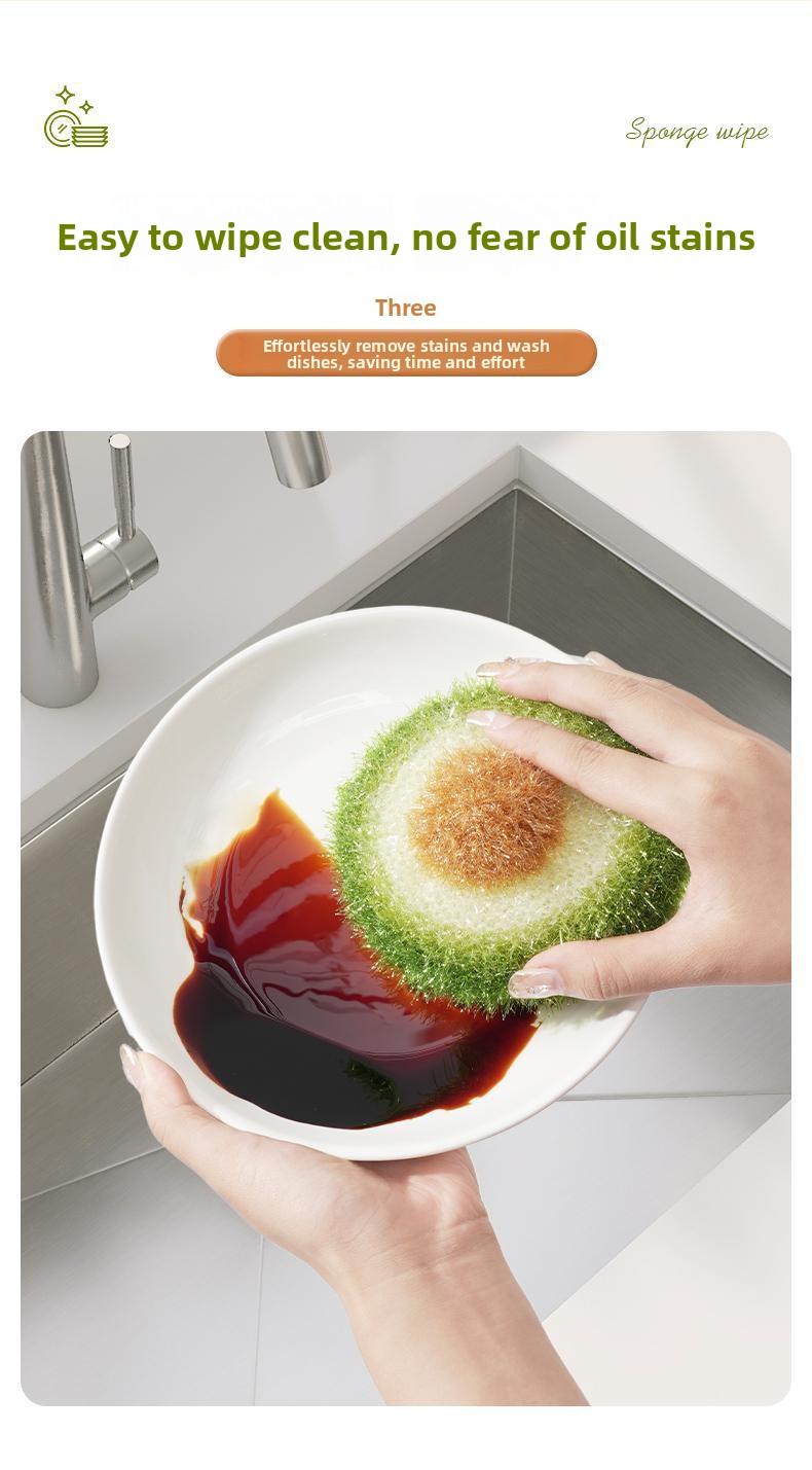[3-Pack] Kitchen Cleaning Cloth, Imitation Avocado Cleaning Cloth, Soft Thickened Cleaning Cloth, Sponge Absorbent Dish Towel, Non-Shedding Quality Item