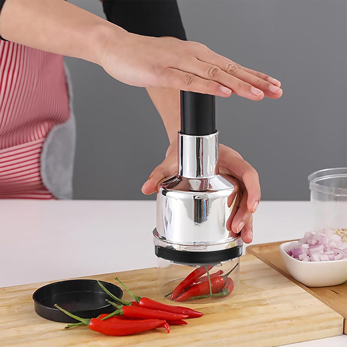 Multi-Function Vegetable Chopper, Garlic and Onion Chopper, Manual Chopper, Manual Vegetable Slicer and Dicer