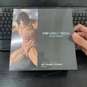 Kaiyodo Revoltech Amazing Yamaguchi Attack On Titan Eren Jaeger Anime Action Figures Ko Model Collection Toys Gifts