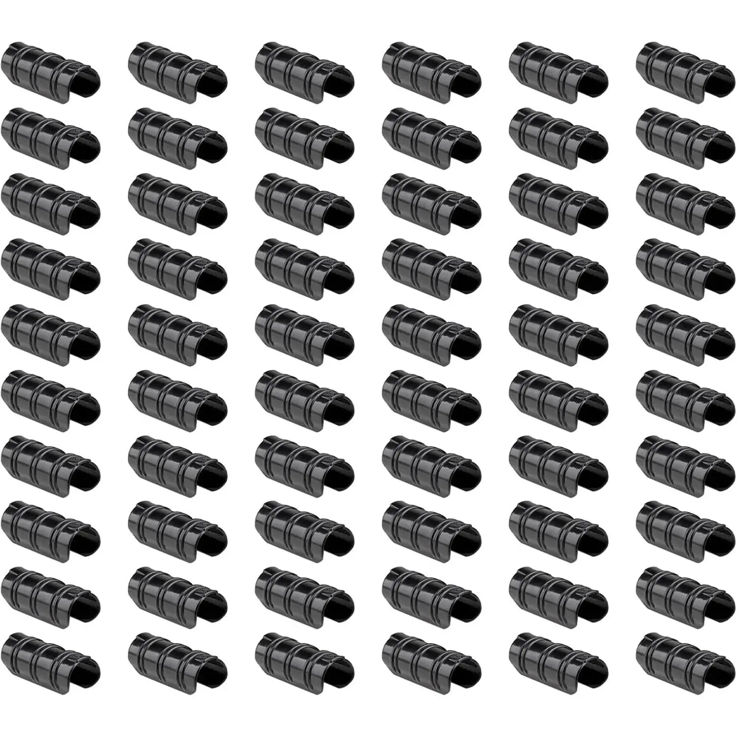 Greenhouse Clamps, Greenhouse Frame Pipe Tube 1 1/4 Inch Greenhouse Clips Black Plastic Clamps for Sunshade Nets, Row Covers, Shelters, Farming, Gardening, Greenhouse Films, 60 Pack