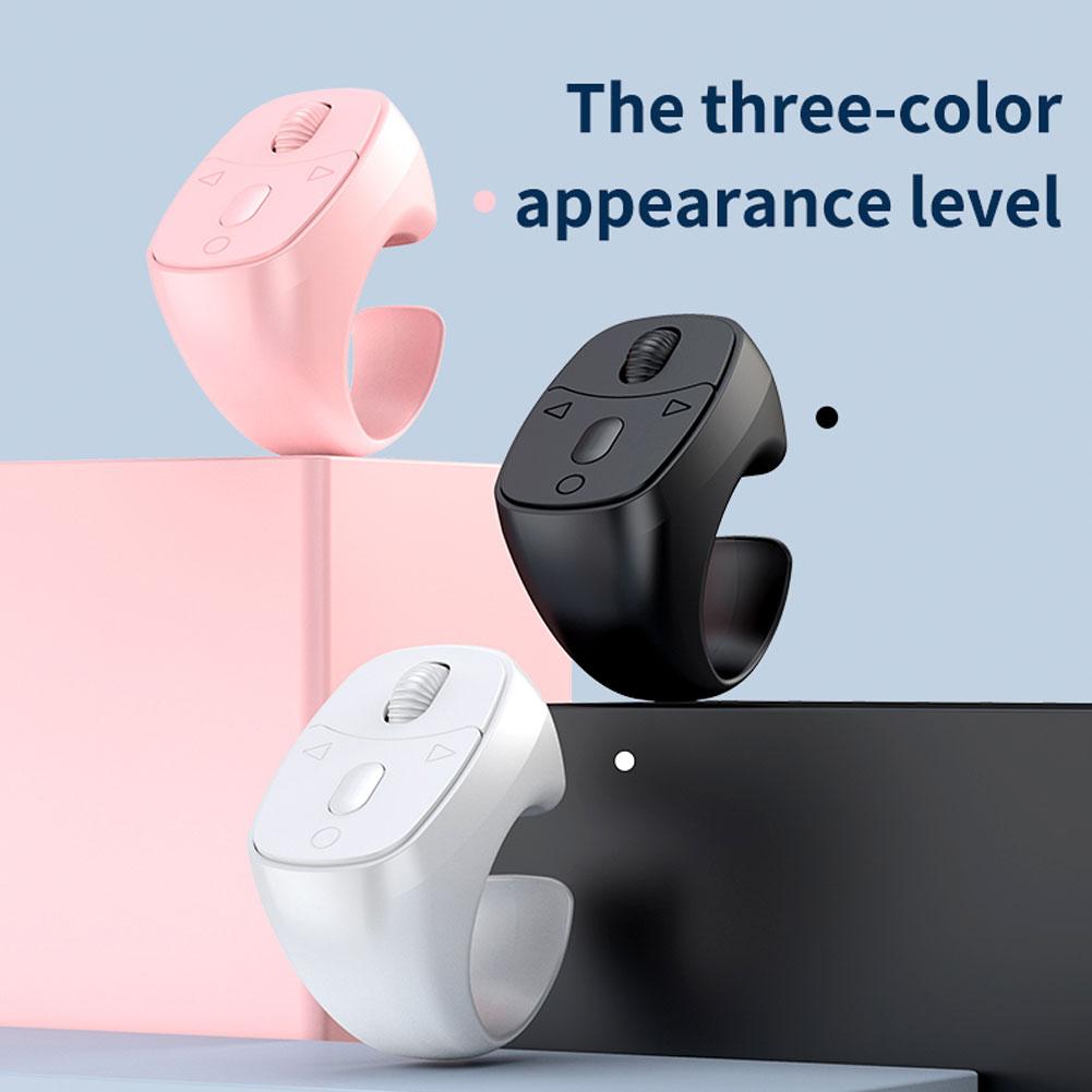 Wireless Bluetooth Remote Control Video Scrolling Ring Page Turner Rechargeable Scrolling Rings Ver. 5.3 BLE Class II 10m Range Type-C Charge 12hr Battery Life