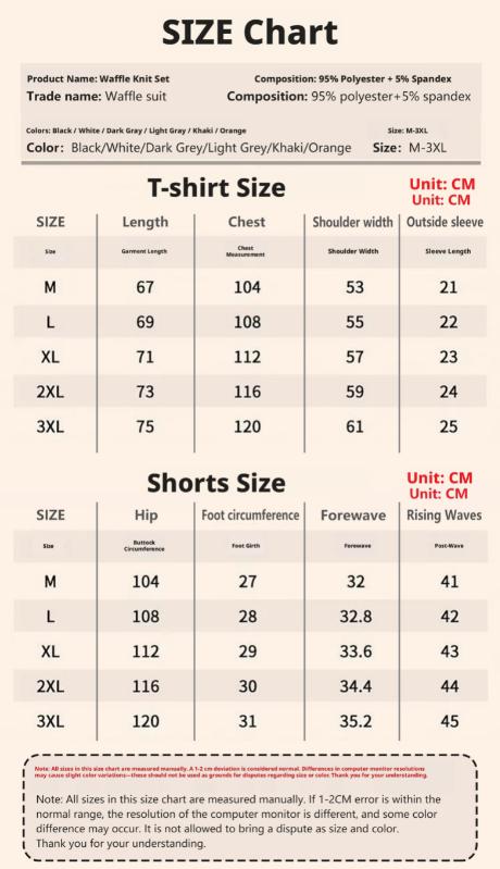 Kyn Apparel Summer Men's Fashionable Casual Short-sleeved Shorts and Breathable, Loose-fitting, Comfortable Sports and Fitness Waffle Sets