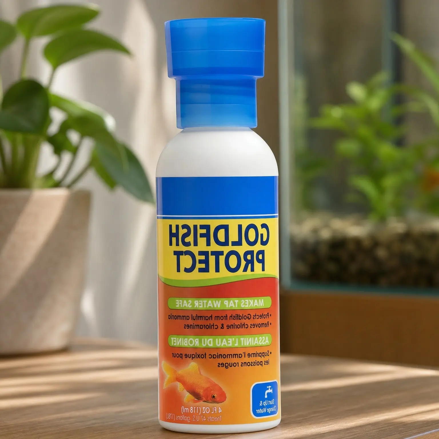 Goldfish Protect Aquarium Water Conditioner 4 oz BottleGift