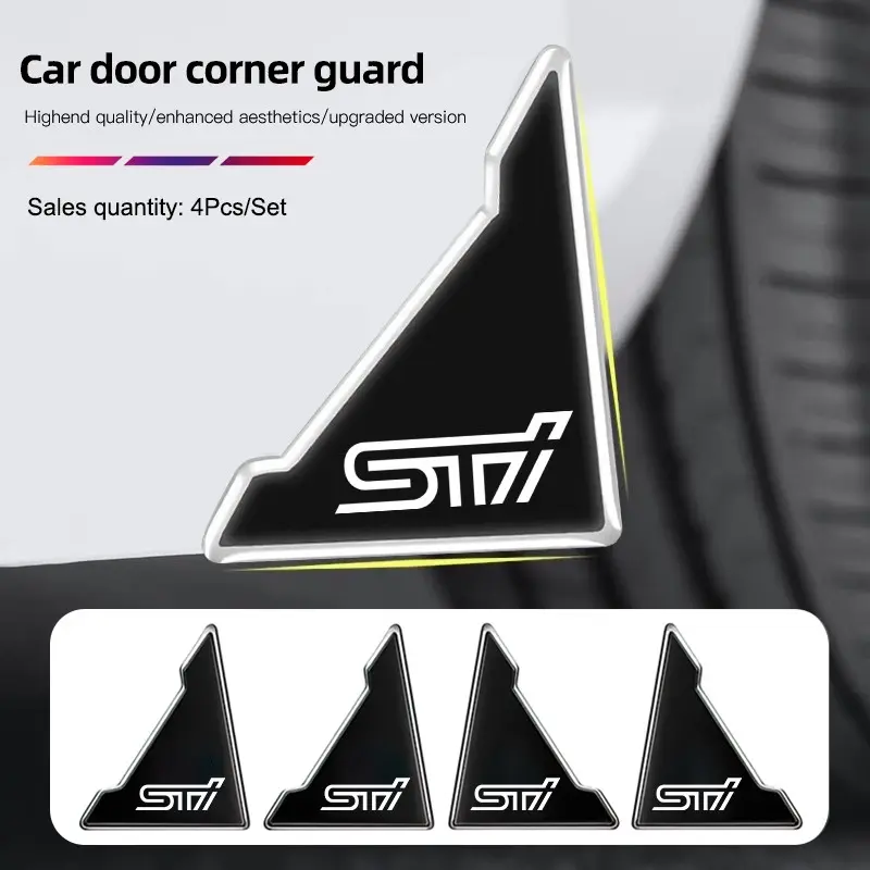4PCS Car Door Anti-collision Corner Protectors Stickers For Subaru Legacy WRX STI BRZ Forester Impreza Levorg Outback Crosstrek XV Exiga Ascent Tribeca