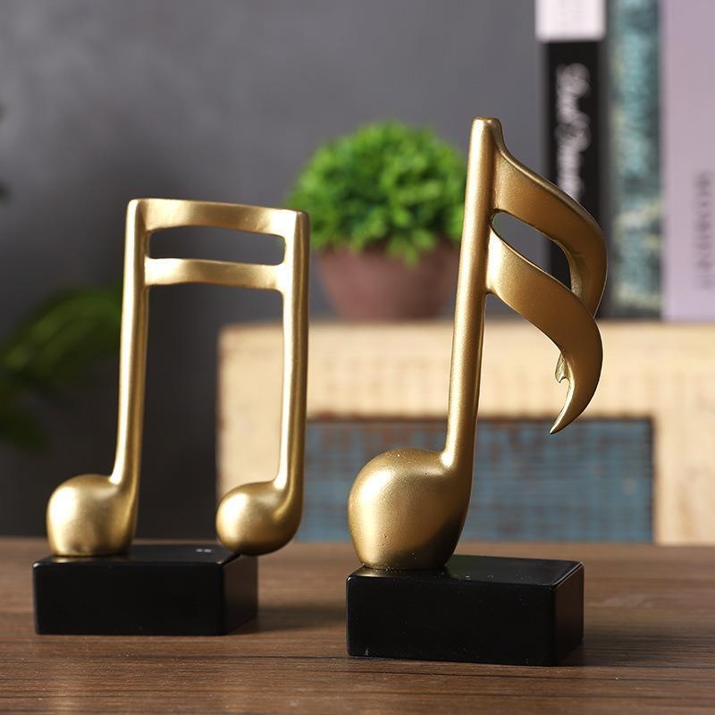 1pcs Modern Minimalist Music Note Decor Resin Ornament for Office Living Room TV Cabinet Entryway Home Decoration