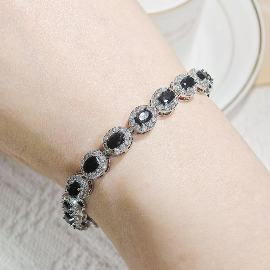 Luxury Colorful Moissanite Bracelet Bangle Elegant Fashion Jewelry Moissanite Wedding Engagement Anniversary Birthday Party Gift For Women Girlfriend Wife Lady