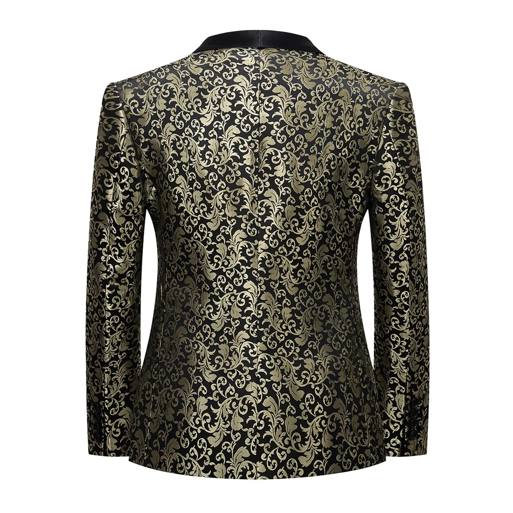 Men's Suit Blazer, Slim-Fit Floral Print Jacquard with Satin Shawl Lapel for Weddings, Parties & Casual Looks with Slacks or Sweaters, Jacket, Personalized, Menswear, Elegant, Shirts, Classic, Matching, Knit, Wrinkle, Breathable, Formal Wear, Fashion, Out