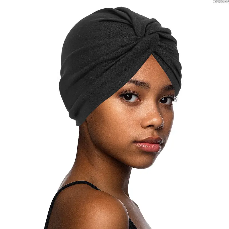 Women's Adjustable Stretch Jersey Turban Wrap Head Scarf - Non-Slip, Soft, Breathable, Lightweight Hair Cover - Essential for Protective Hair Styling, Night Sleep, Viral Black Girl Protective Hairstyles - 1-Size Accessory