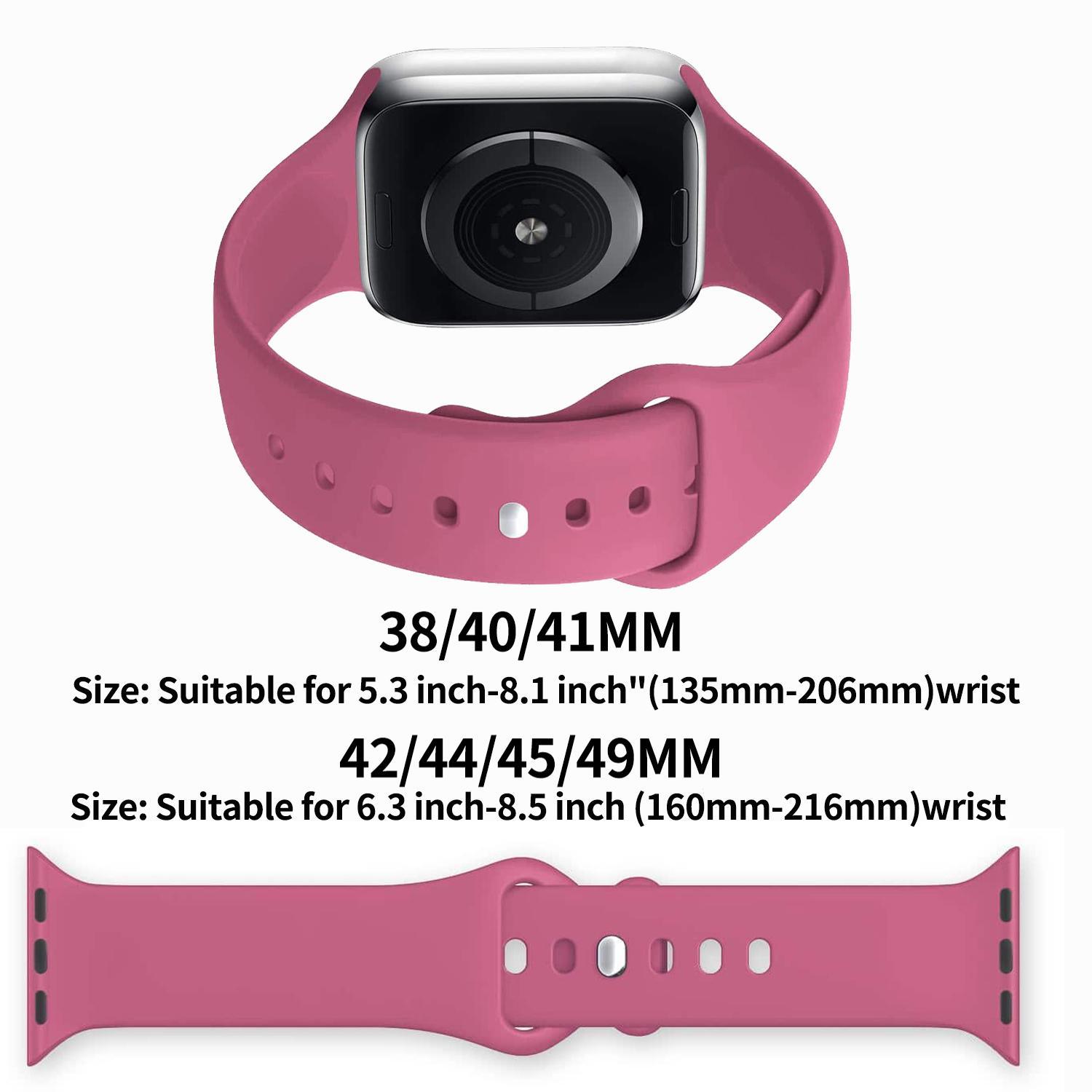 Solid Color Silicone Watch Strap, Multi-color Combination Watch Strap Set, Watch Band Compatible With Apple Watch, Smart Watch Straps