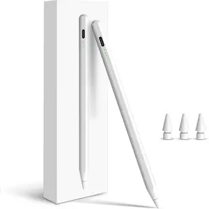 Pen-shaped stylus, touchscreen handwriting pen, magnetic tablet pen, rechargeable digital pen, tablet handwriting pen, fast-charging stylus that supports palm rejection and tilt sensing, Suitable for iPhones and iPads