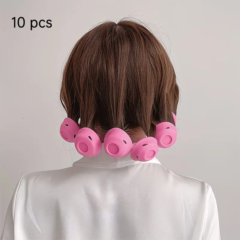 10 Piece Non-Thermal Curlers for All Hair Types, Styling and Permanent Curls, Heatless Curls Overnight, Ideal for Various Hairstyles, Easy to Use, Heatless Styling Tool