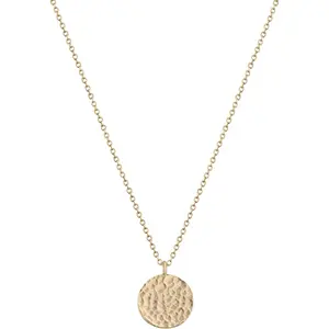 Fettero Pendant Necklace Gold Choker Layered Coin Open Karma Circle Full New Crescent Moon 14K Gold Plated Dainty Simple Moon Phase Jewelry for Women Gift