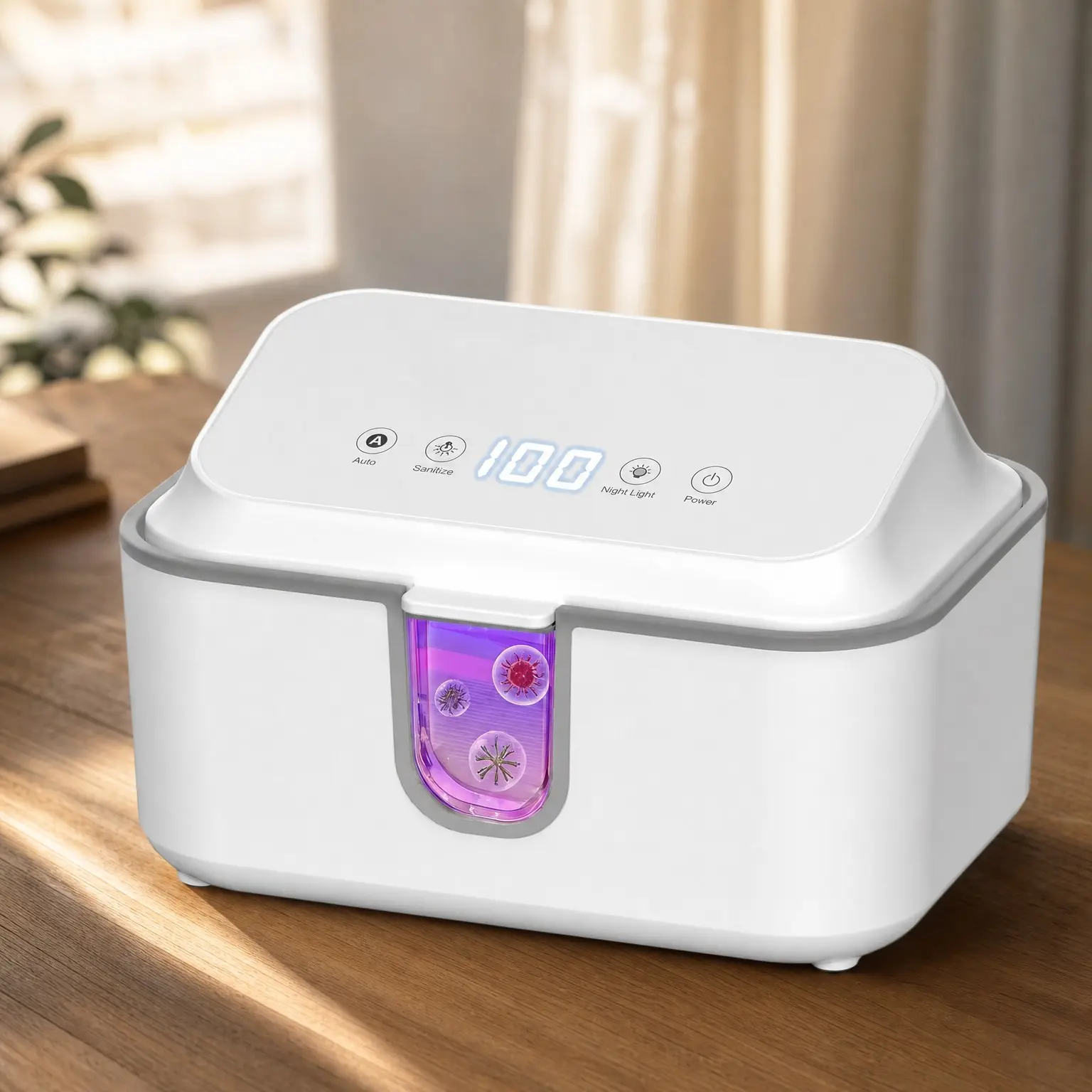 Wipe Warmer with UV Sanitizer, Large Capacity for Most Baby & Adult Wipes, 3 Temperature Settings, Quiet Surround Heating, Night Light for Diaper Changes, Nighttime Care & Everyday Cleansing(Gift)