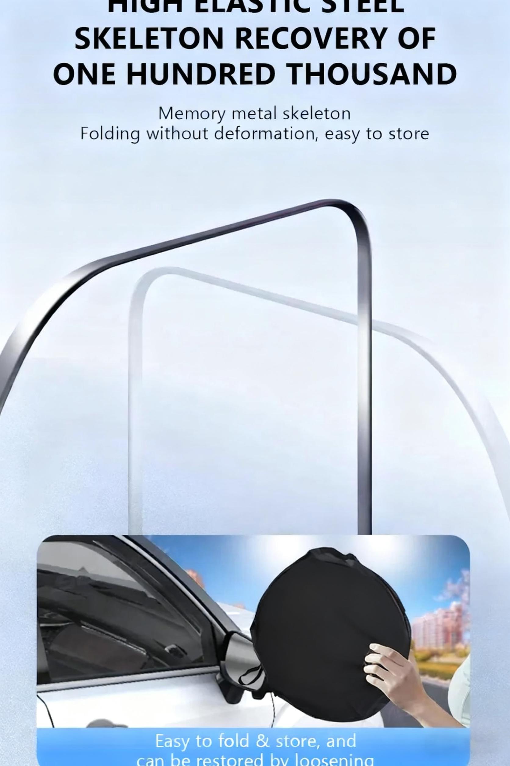 UV-Reflective Car Sun Shade Cover Rear Windshield Sun Protection Sunshade Heat-Isolation Car Privacy Curtains Foldable Storage