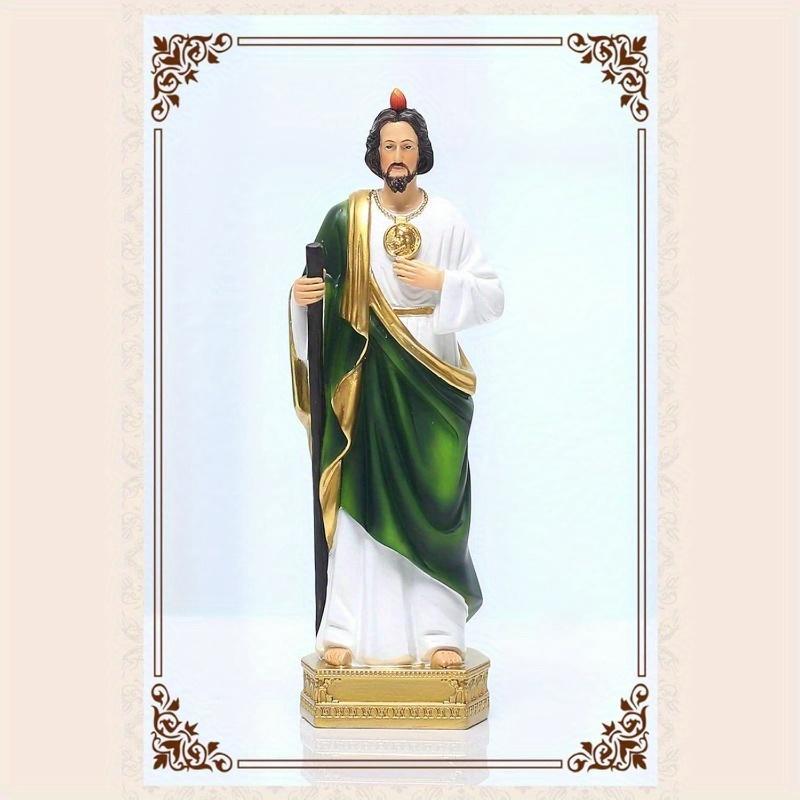 8 Inch St. Jude Statue, Religious Resin St. Jude Statue, Religious Colorful Gift St. Jude Tadeo Statue, Suitable for Religion and Worshippers Praying at Home, Collection of Decorative Statues (8.5 Inch), Christmas Gift, Black Friday