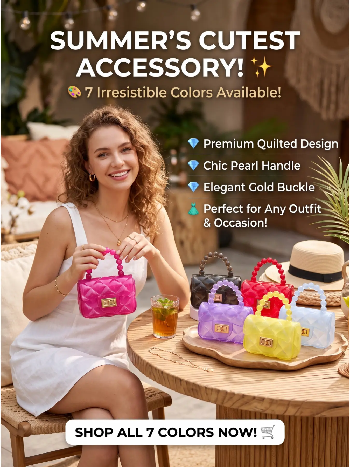 2026 New Arrival Jelly Bag for Women | Pearl Chain Crossbody Bag | Mini Handbag with Chain Strap #jellybag #whatsinmybag #newarrivals