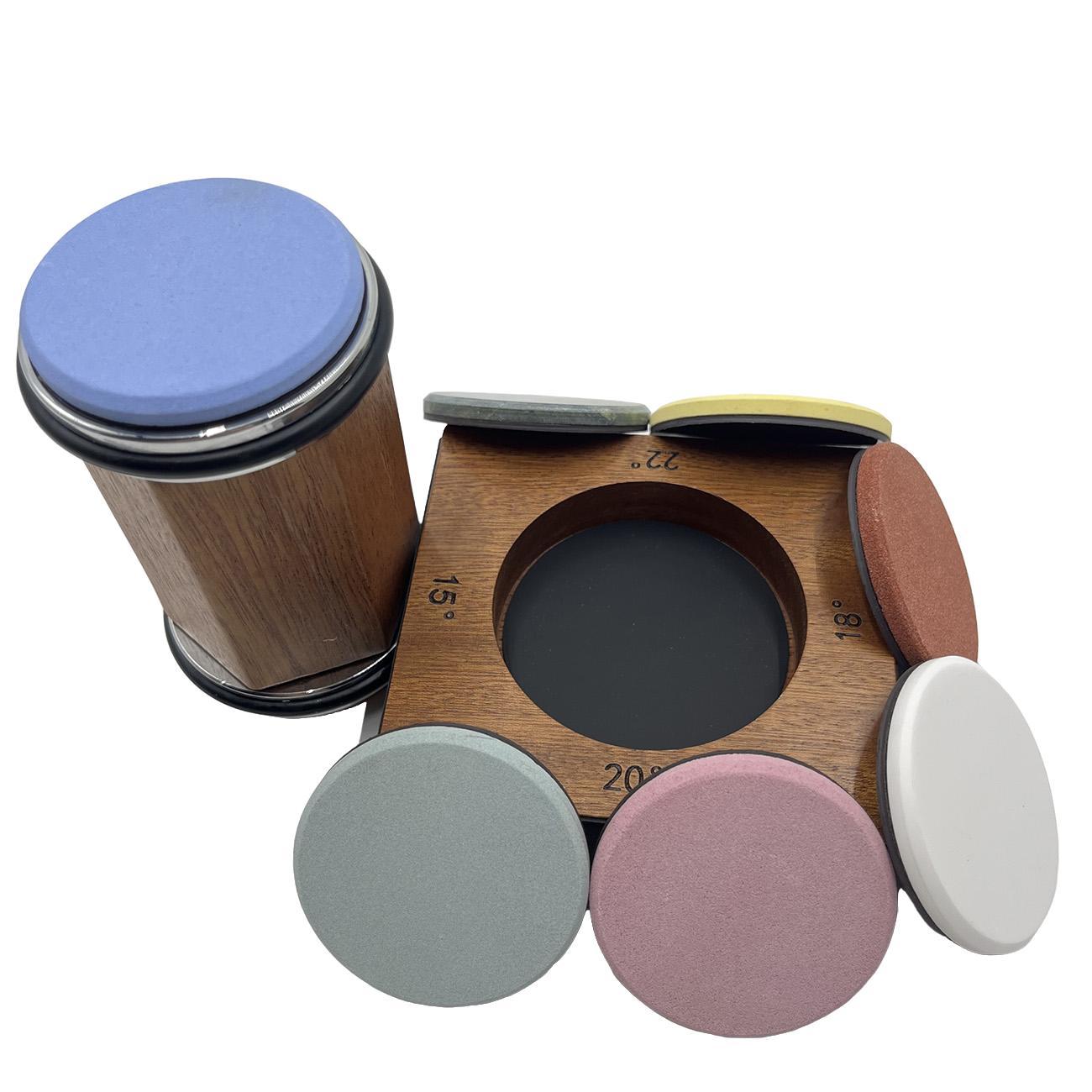 Original Rolling Wooden Knife Sharpener, Effortless Kitchen Knife Sharpening Tool, Sharpens at 15 18 20 22 Degrees for All Knives