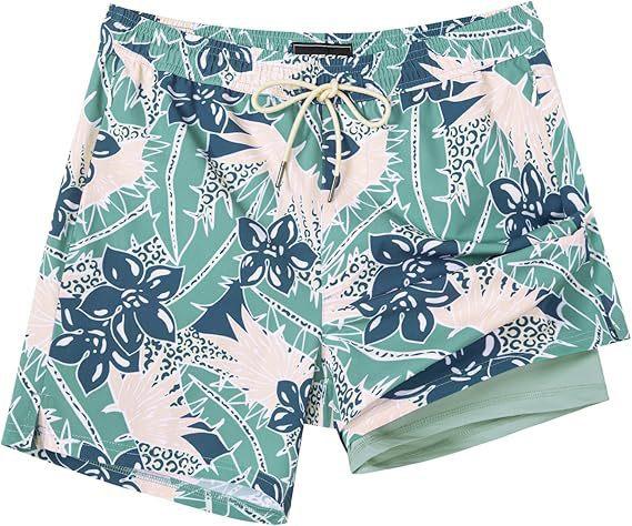 Men's Beach Shorts with Mesh Lining Quick Dry Swimwear, Hawaiian Style Pockets quick dry swim trunk wetsuit Women's Compression Volleyball Shorts Quick-Dry Breathable Swim Trunks Camo Camouflage Swimsuit Bikini Set