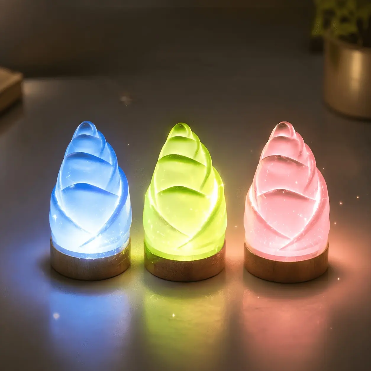 Modern 3D Printed Bamboo Shoot Table Lamp - USB Powered Tri Color Adjustable Ambient Lighting, Suitable for Bedrooms And Desks - Durable Plastic Button Control Night Light with Cable, Bedside Lamp, Modern Decorative Light Source, Smooth Surface