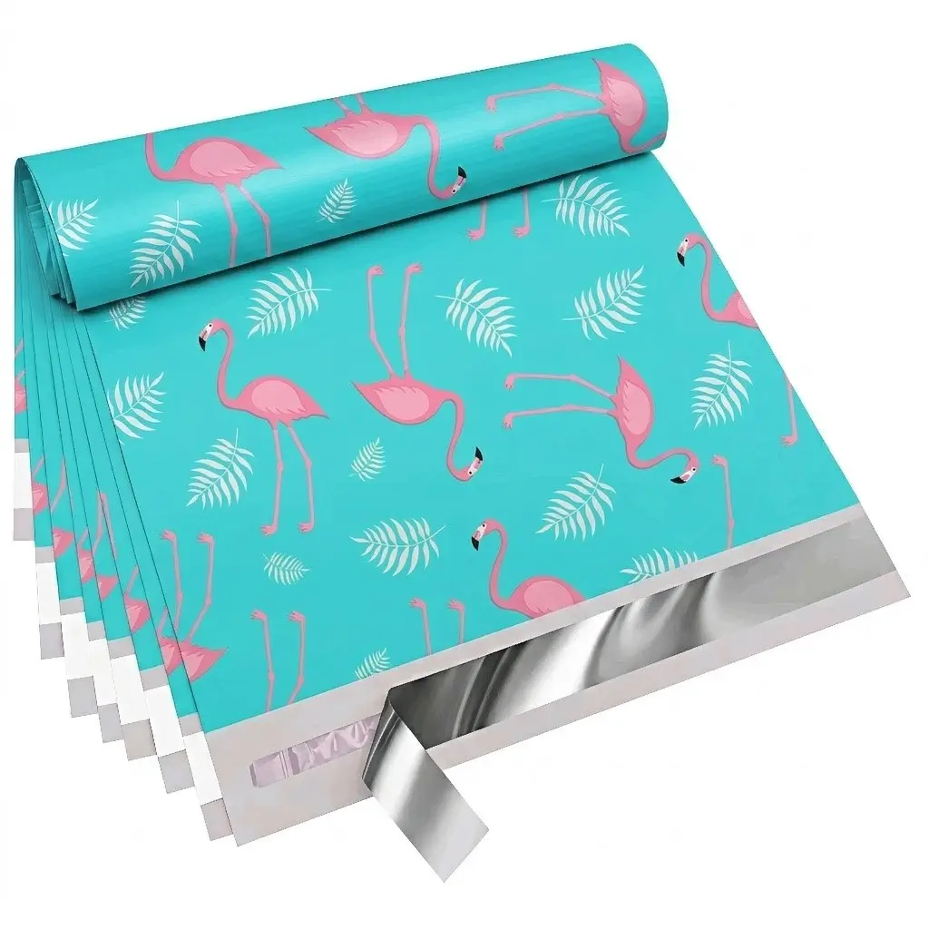 Pretty Package Designer Poly Mailer 10 Pack Heavy Duty Waterproof Self Seal Shipping Bag Shipping Supplies for Small Business, Cute Packaging, Postal Bags