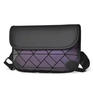 Street style hot-selling men's bags, new personalized diamond grid men's shoulder bag, cross-body small bag, ultra-thin cross-body backpack for men
