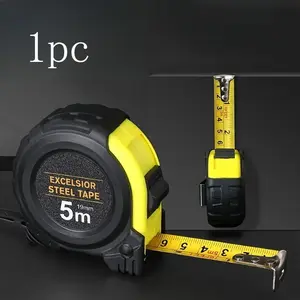 Tape measure with metric and imperial units, available in 3-meter or 5-meter lengths, featuring adjustable, automatic-retraction, and locking functions.