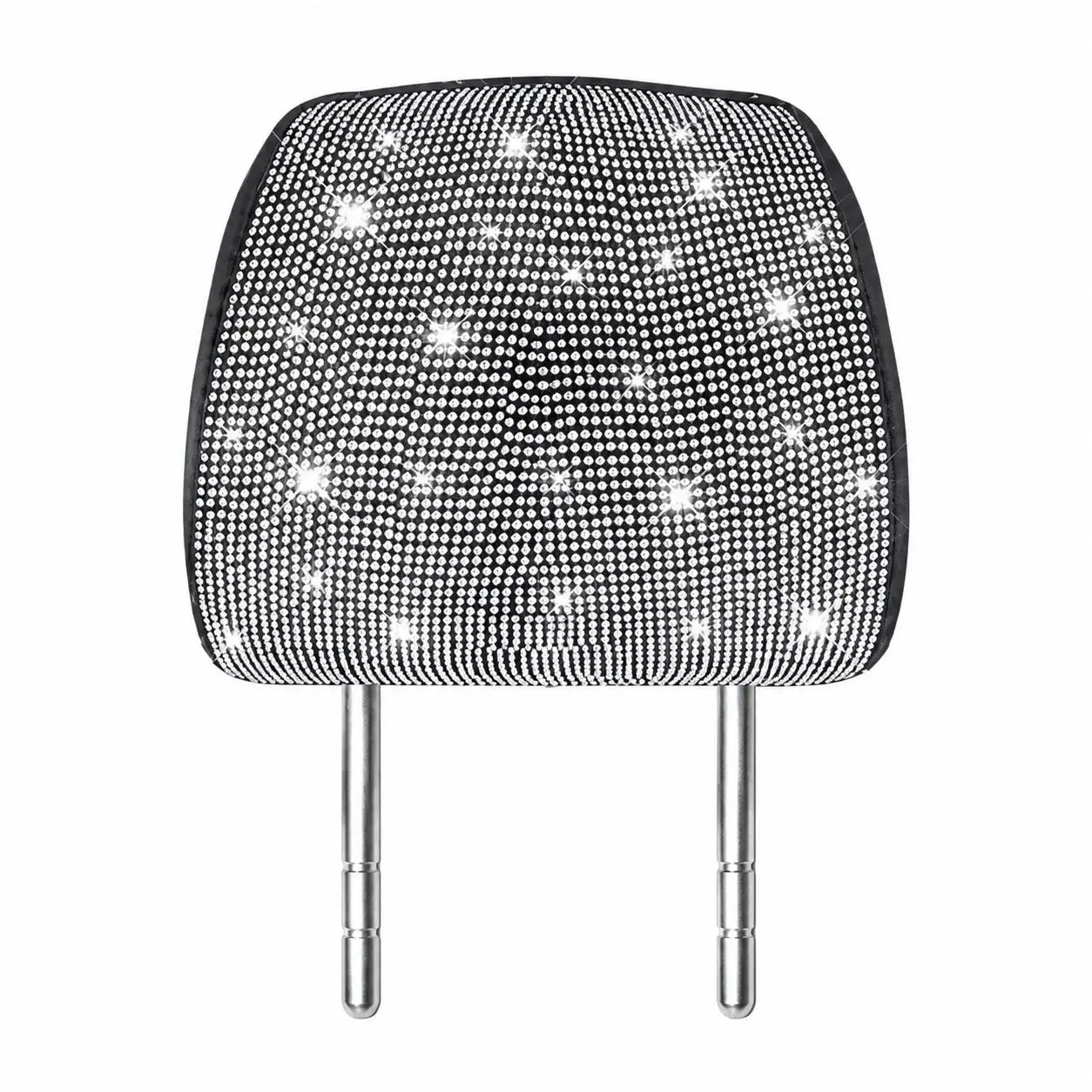 Breathable Ice Silk Car Headrest Pillow Cover for Women – Universal Fit Cooling Cushion with Elegant Rhinestone Trim, Soft Cotton Interior Accessory for Year-Round Comfort in All Vehicle Models